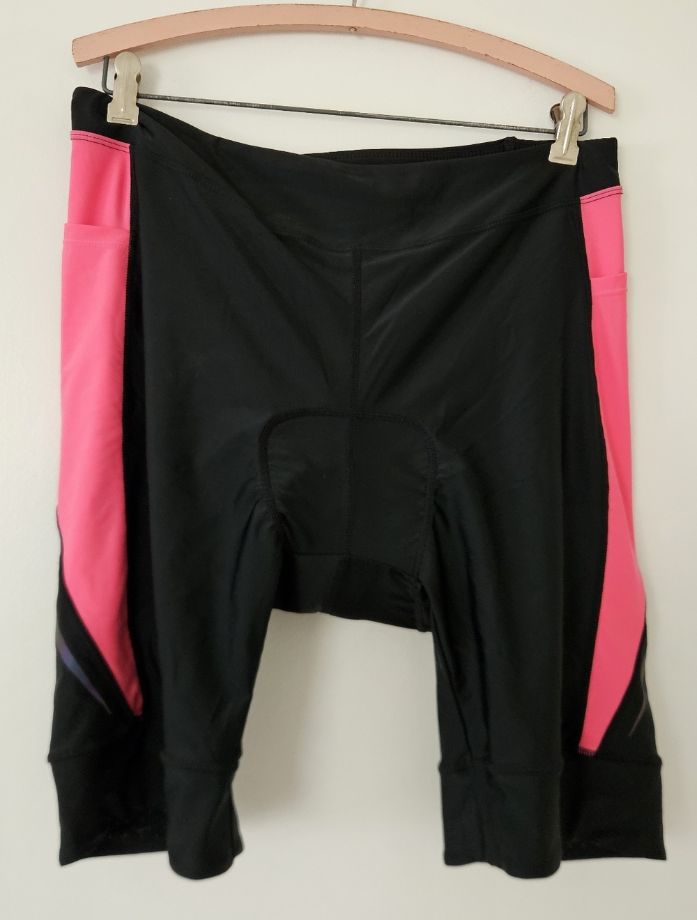 Baleaf Womens Shorts 2XL Bike Padded UPF 50+ Black Pink New Zip Pocket Cycling